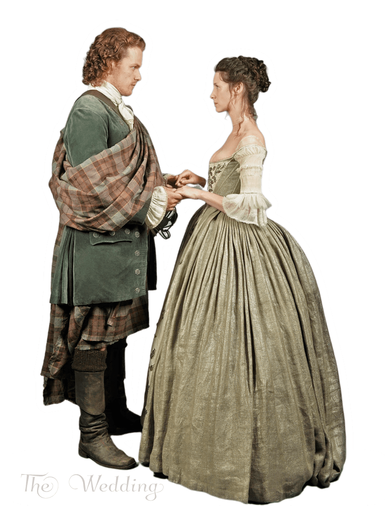 Outlander Jamie Fraser Sam Heughan Claire Fraser Caitriona Balfe The wedding