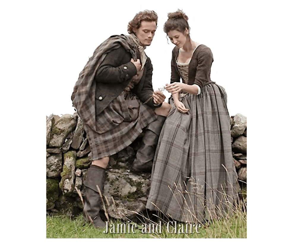 Outlander Jamie Fraser Sam Heughan Claire Fraser Caitriona Balfe 